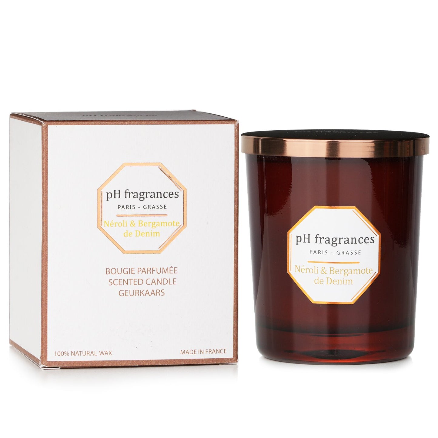 pH fragrances Scented Candle - Neroli & Bergamote De Denim 180g strawberrynet alternate / packaging view
