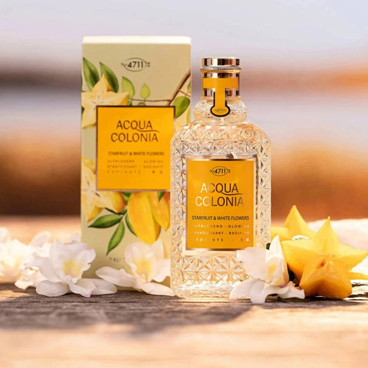 4711 Acqua Colonia Starfruit & White Flowers styled with starfruit and white flowers