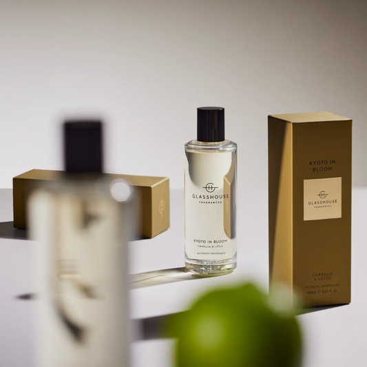 Glasshouse Fragrances Kyoto in Bloom Signature Trio Candle + Diffuser + Interior Fragrance