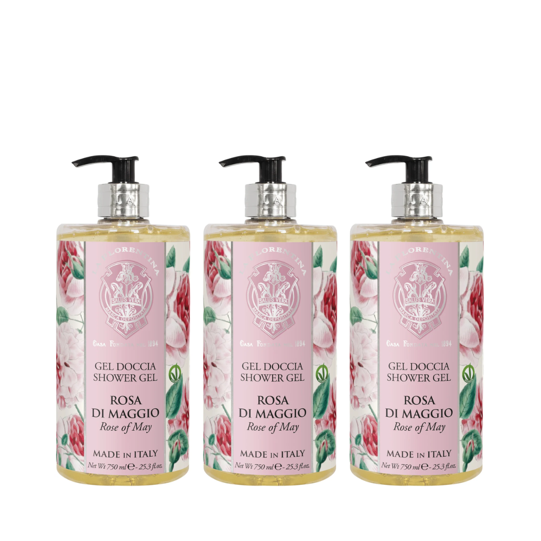 La Florentina Rose of May Shower Gel 750mL Set of 3pcs (Copy)