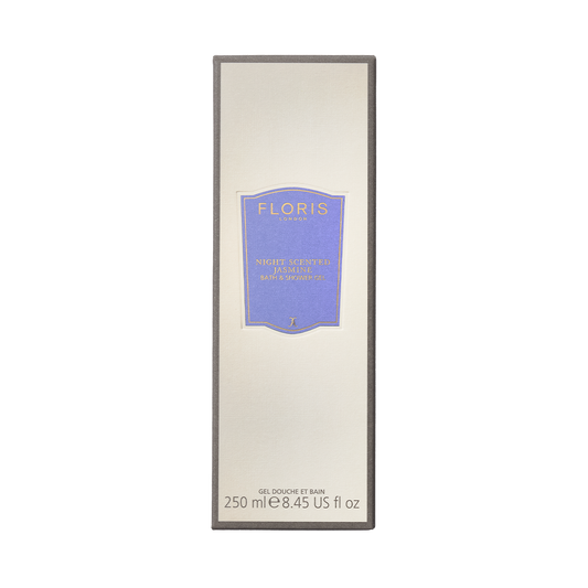 Floris Night Scented Jasmine Bath & Shower Gel 250mL box