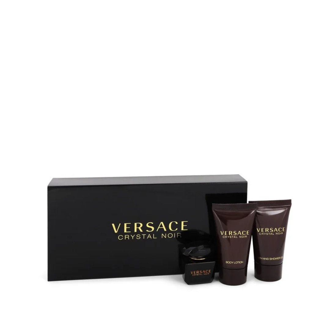 Versace Crystal Noir Gift Set Mini Eau de Toilette + Body Lotion + Shower Gel