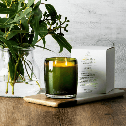 Candle - Urban Rituelle - Urban Rituelle Lemongrass, Lemon Myrtle, Grapefruit & Eucalyptus Candle 400g - The Gift Company
