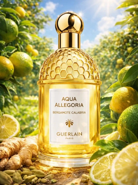 Guerlain Aqua Allegoria Bergamote Calabria styled with bergamot and ginger