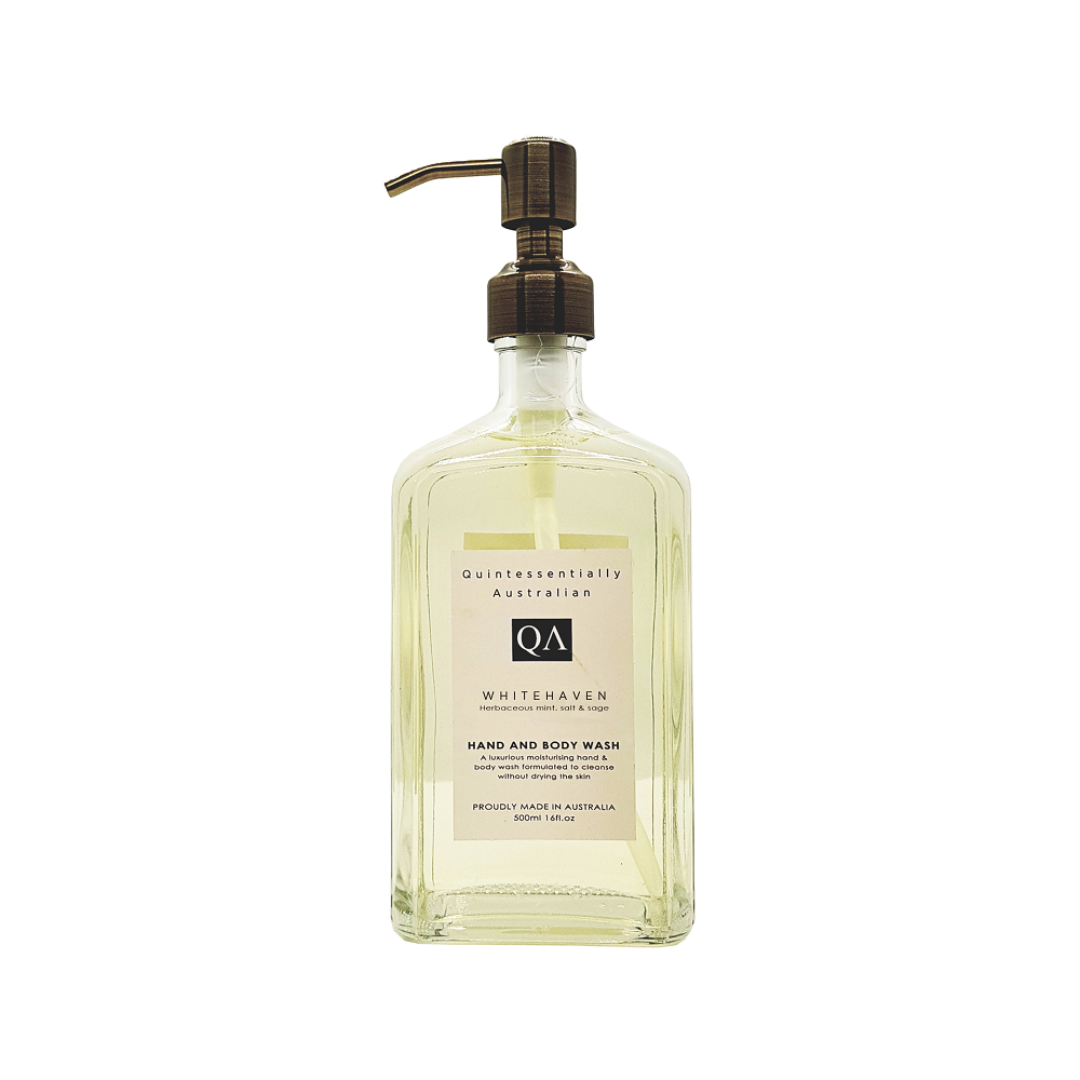 Hand & Body Wash - Quintessentially Australian - Quintessentially Australian Clear Soap Whitehaven 500ml - The Gift Company