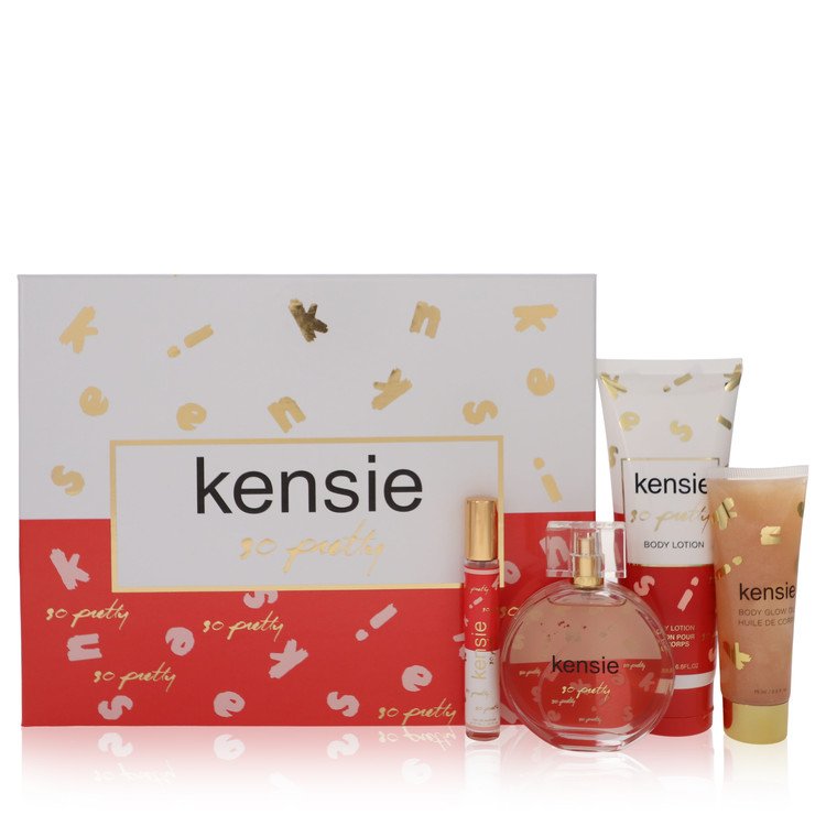 Kensie So Pretty Gift Set 100mL Eau de Parfum + Mini EDP + Body Glow Oil + Body Lotion