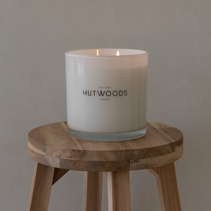 Hutwoods Wild Jasmine & Sandalwood Candle Extra Large 250+ Hours Burn Time lifestyle image 5
