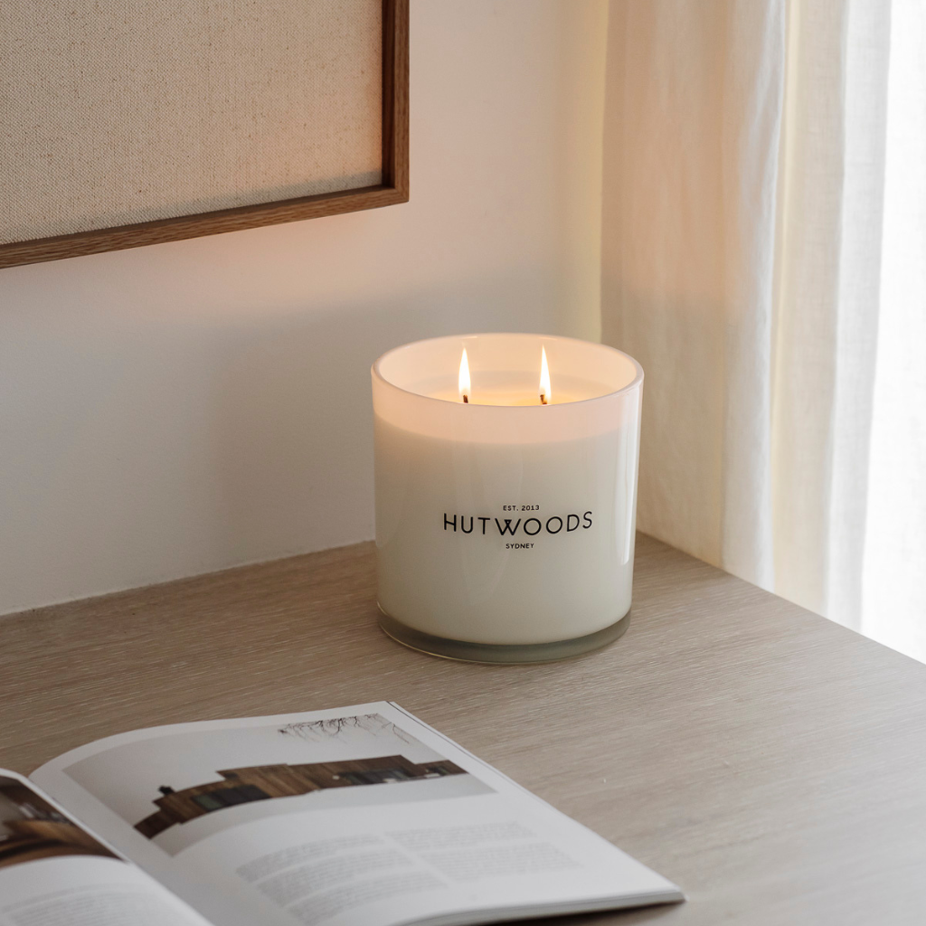 Hutwoods French Pear Candle Extra Large 250+ Hours Burn Time lifestyle image 3