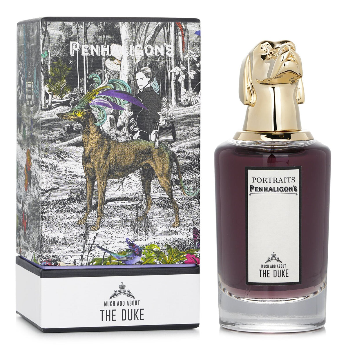 Penhaligon's Much Ado About The Duke Eau de Parfum 75mL bottle and box