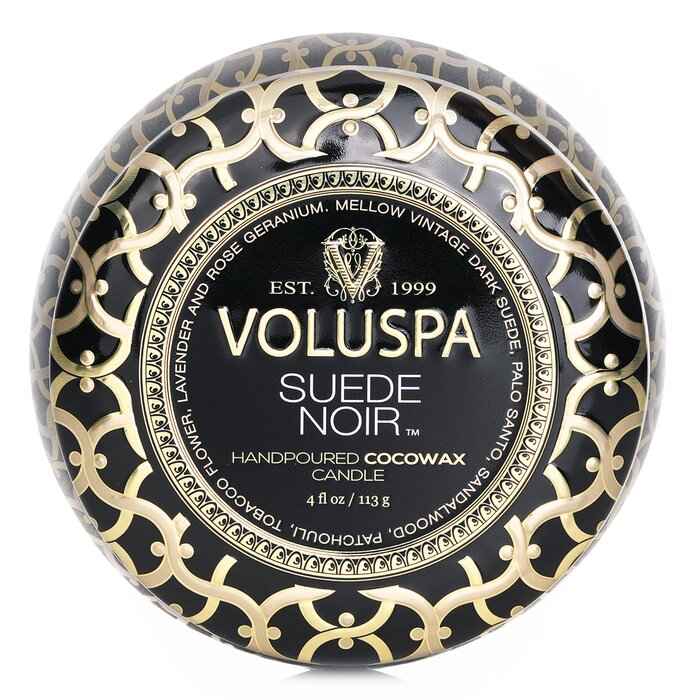 Voluspa Suede Noir Mini Tin Candle 113g