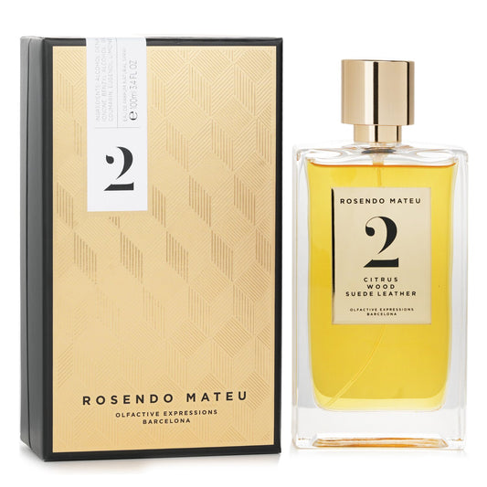 Rosendo Mateu No. 2 Citrus, Wood, Suede Leather Eau de Parfum 100mL packaging image