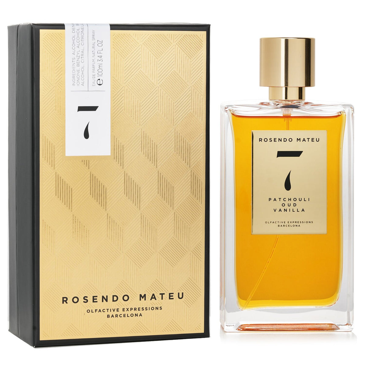 Rosendo Mateu No. 7 Patchouli, Oud, Vanilla Eau de Parfum 100mL packaging image