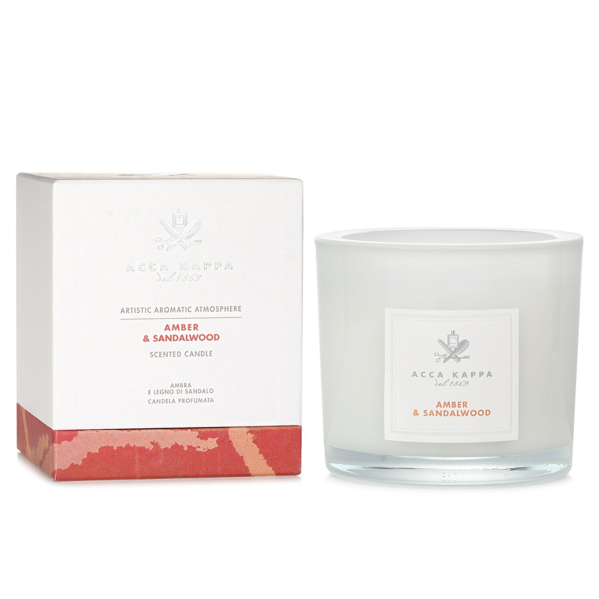 Acca Kappa Scented Candle - Amber & Sandalwood 180g strawberrynet alternate / packaging view