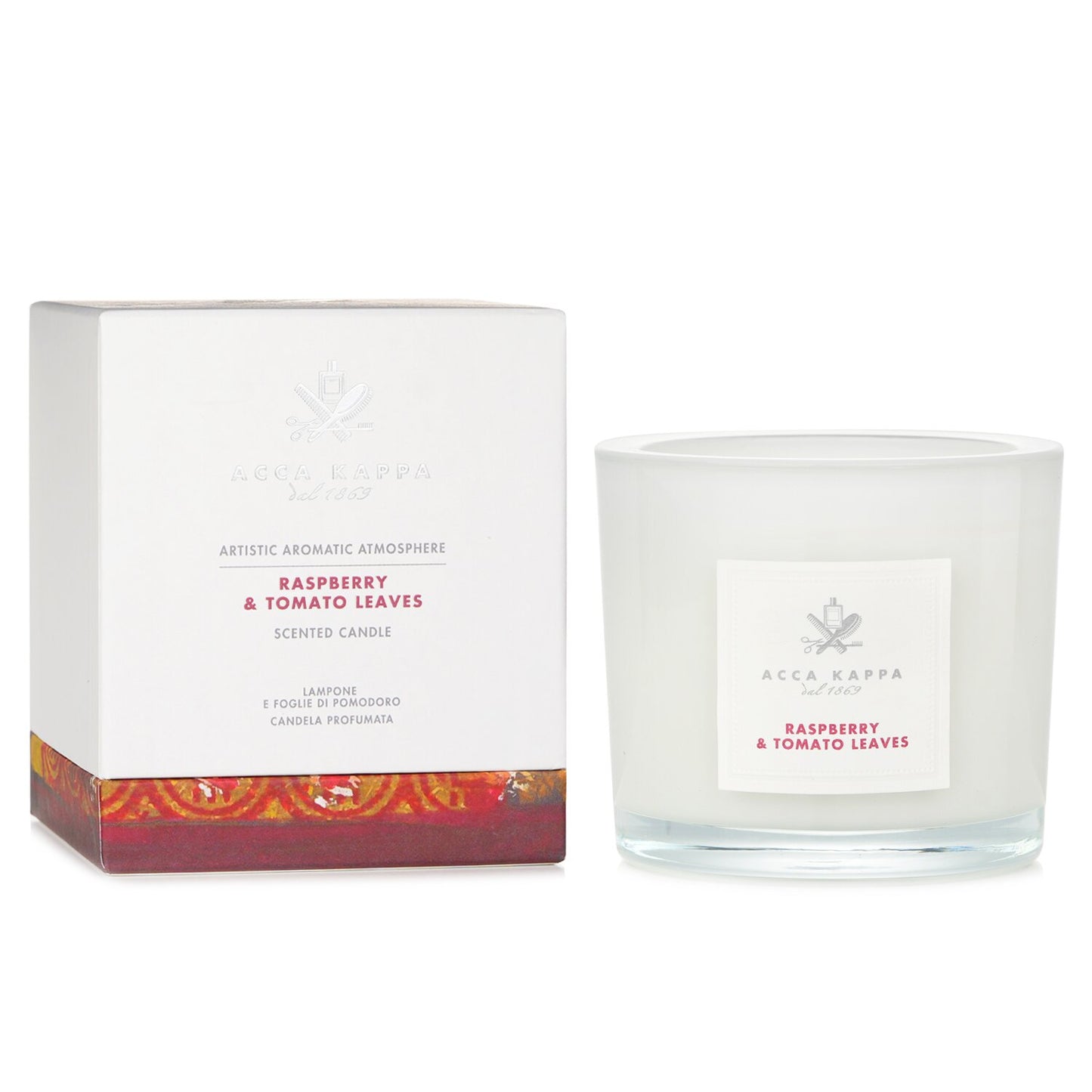 Acca Kappa Scented Candle - Raspberry & Tomato Leaves 180g strawberrynet alternate / packaging view