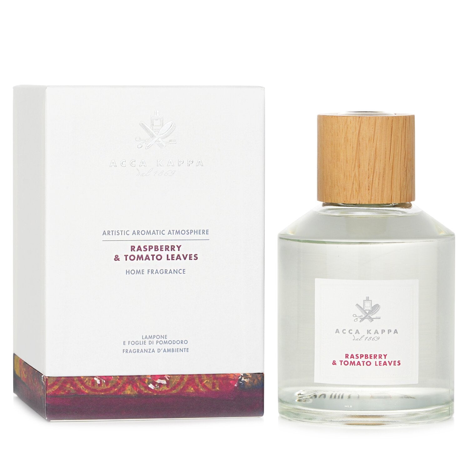 Acca Kappa Raspberry & Tomato Leaves Home Diffuser 250mL strawberrynet alternate / packaging view