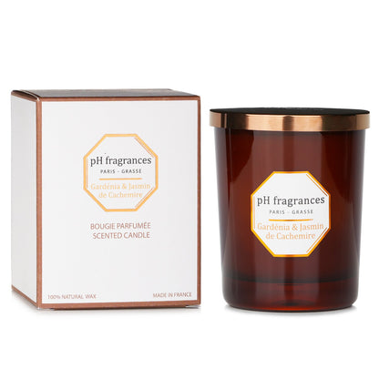 pH fragrances Scented Candle Gardenia & Jasmine Of Cashmere 180g strawberrynet alternate / packaging view