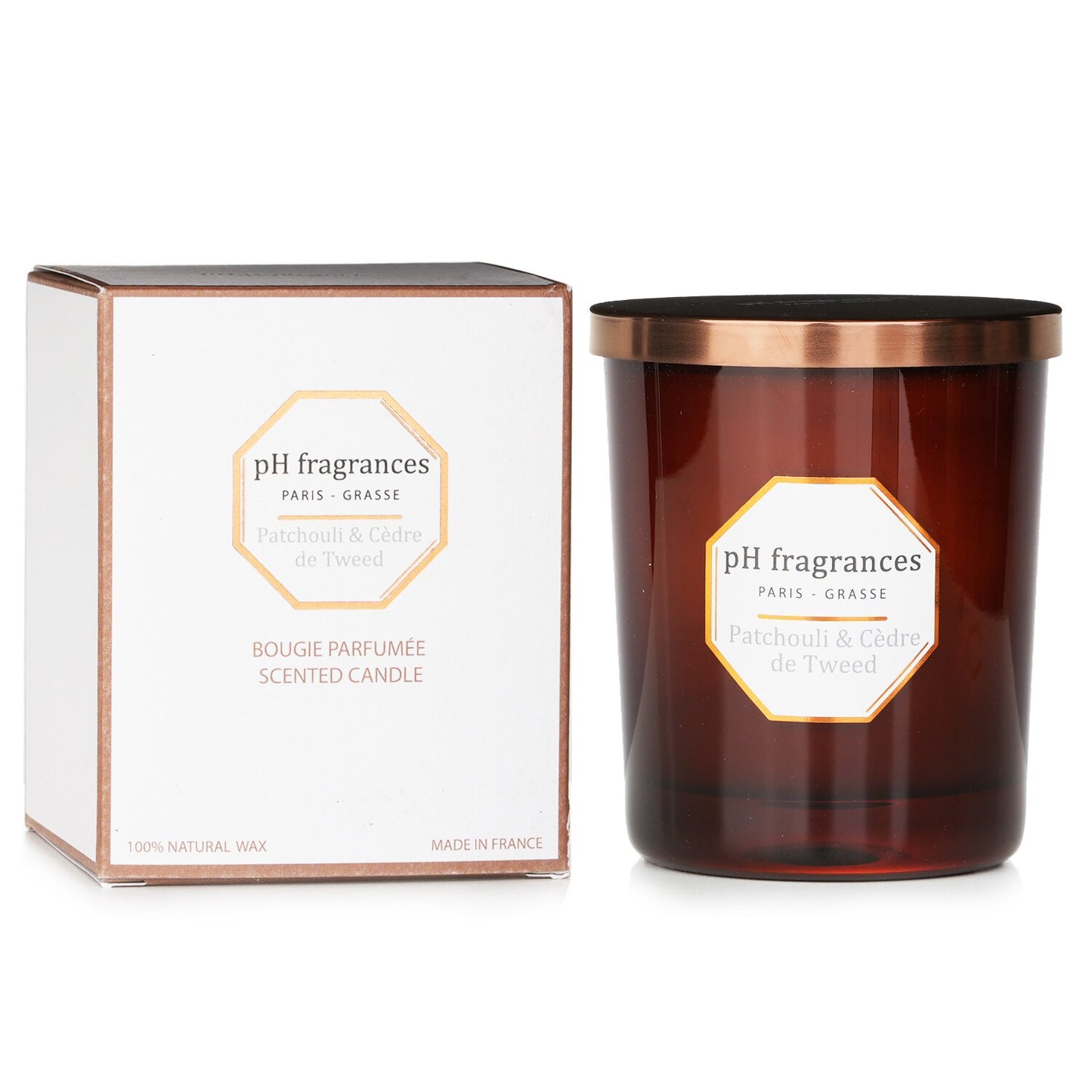 pH fragrances Scented Candle - Patchouli & Cedre De Tweed 180g strawberrynet alternate / packaging view