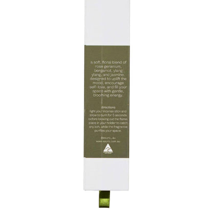 Exuro Bloom Incense Sticks 20 Pack - Rose Geranium, Bergamot & Jasmine