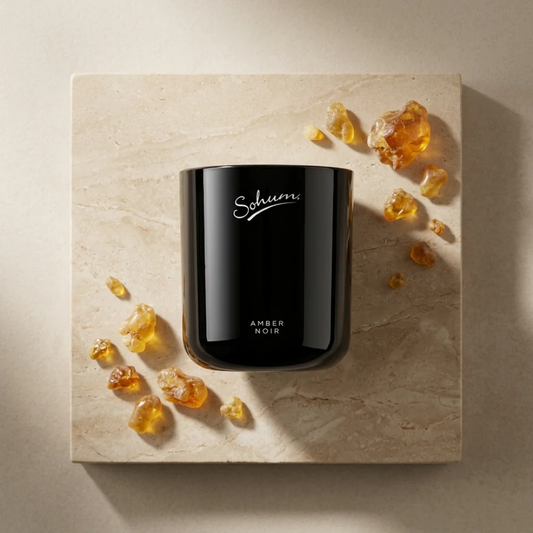 Sohum Amber Noir Signature Candle 420g & Diffuser 160ml Bundle