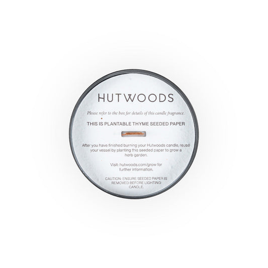 Hutwoods Wood Sage & Sea Salt Matte Black Vessel Candle 375g 80+ Hours Burn Time lifestyle image 2