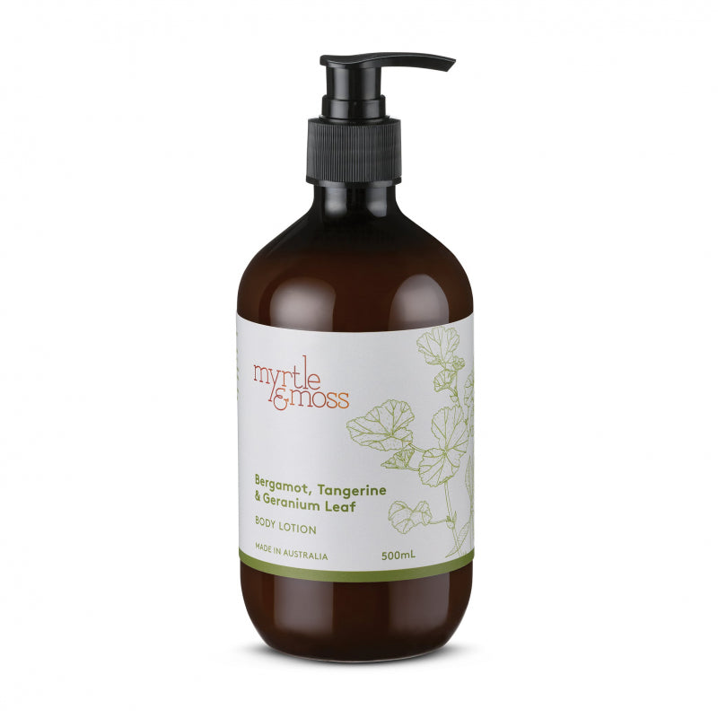Myrtle & Moss Body Lotion Bergamot, Tangerine & Geranium Leaf 500mL