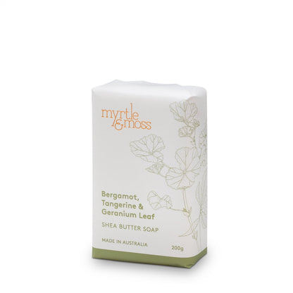 Myrtle & Moss Shea Butter Soap Bergamot, Tangerine & Geranium Leaf 200g