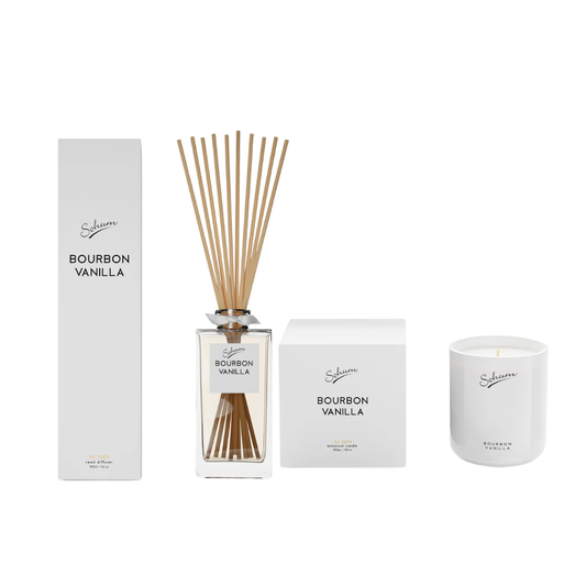 Sohum Bourbon Vanilla Signature Candle 420g & Diffuser 160ml Bundle