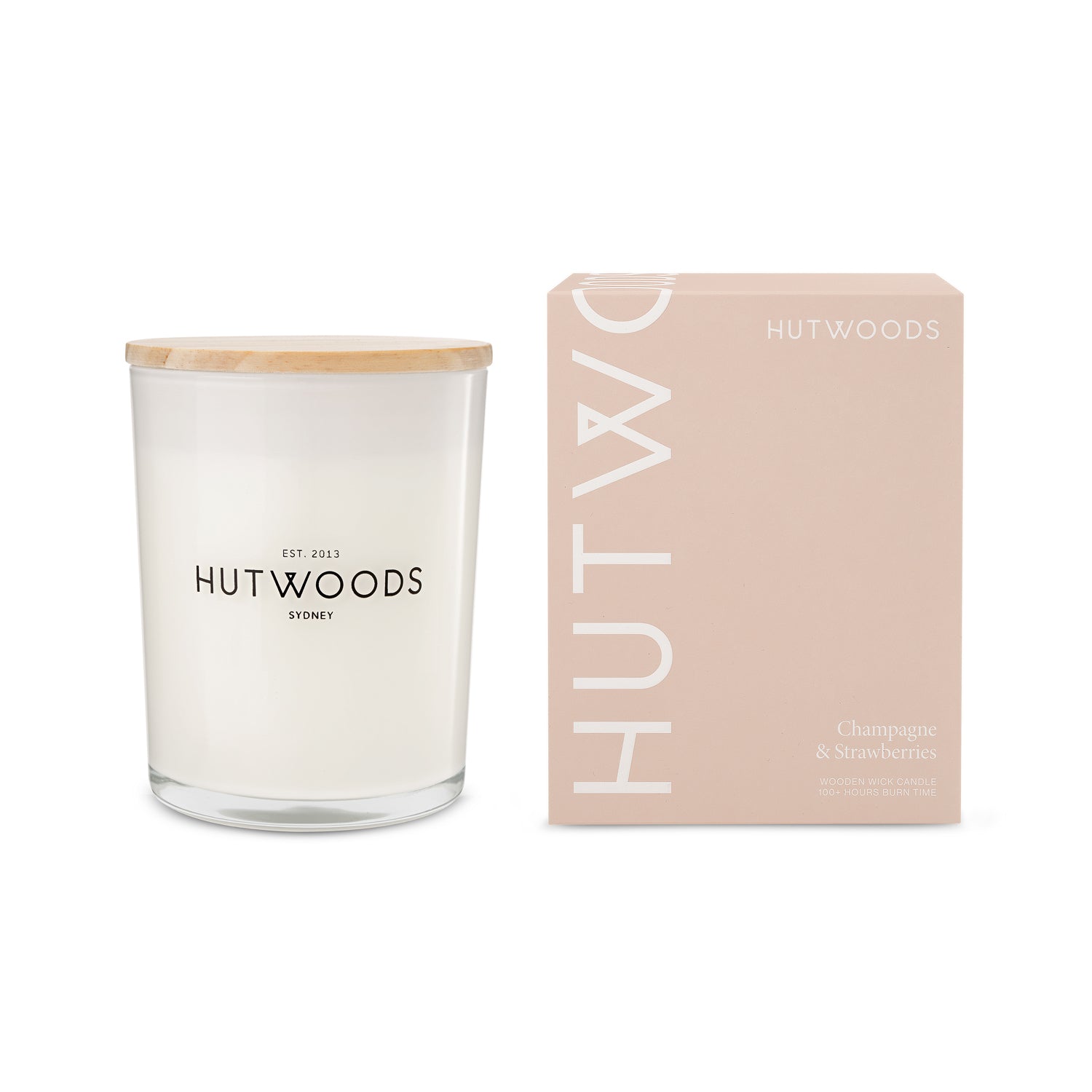 Hutwoods Champagne & Strawberries Large Candle 500g & Reed Diffuser 200mL Bundle - The Perfume Company
