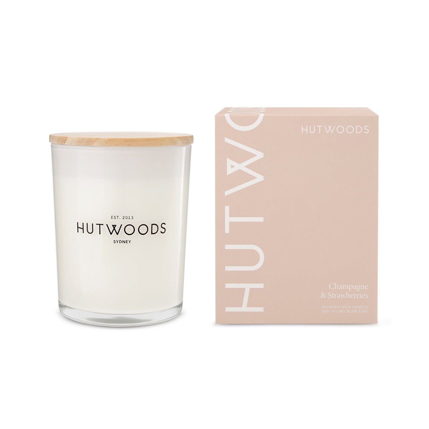 Hutwoods Champagne & Strawberries Large Candle 500g & Reed Diffuser 200mL Bundle - The Gift Company