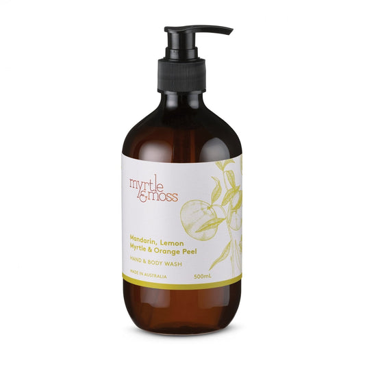 Myrtle & Moss Hand & Body Wash Mandarin, Lemon Myrtle & Orange Peel 500mL