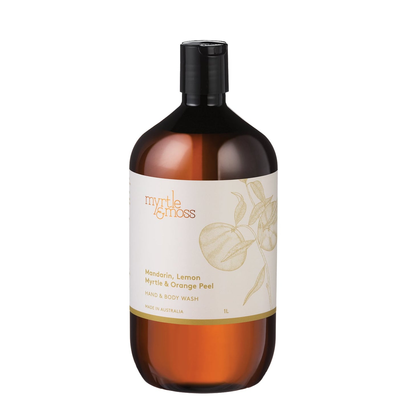 Myrtle & Moss Hand & Body Wash Refill Mandarin, Lemon Myrtle & Orange Peel 1L