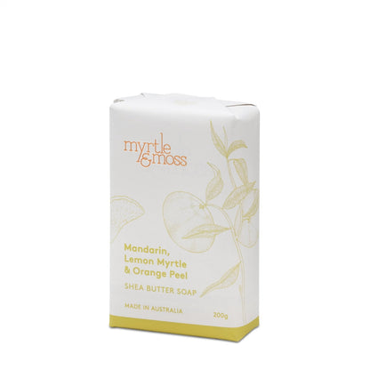 Myrtle & Moss Shea Butter Soap Mandarin, Lemon Myrtle & Orange Peel 200g