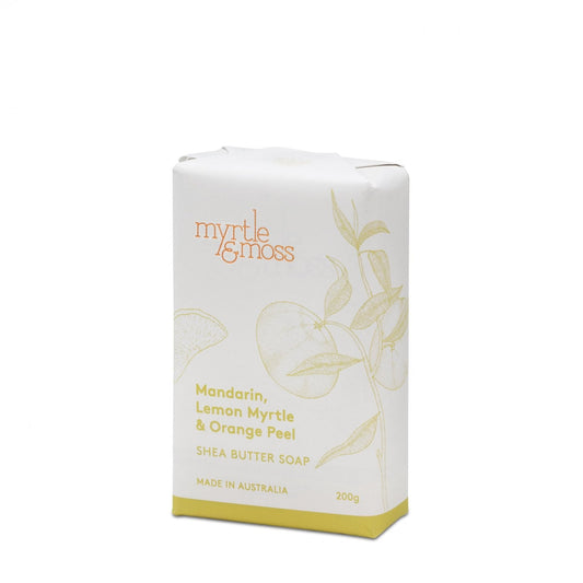 Myrtle & Moss Shea Butter Soap Mandarin, Lemon Myrtle & Orange Peel 200g