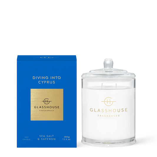 Glasshouse Fragrances Diving into Cyprus Candle 380g