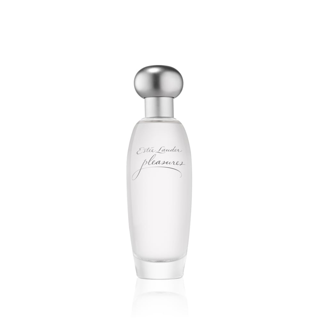 Estée Lauder Pleasures perfume bottle on a white background