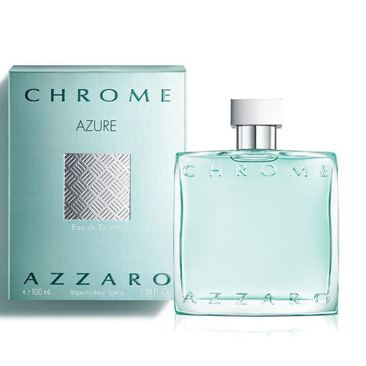 Azzaro Chrome Azure Eau de Toilette 100mL bottle and box
