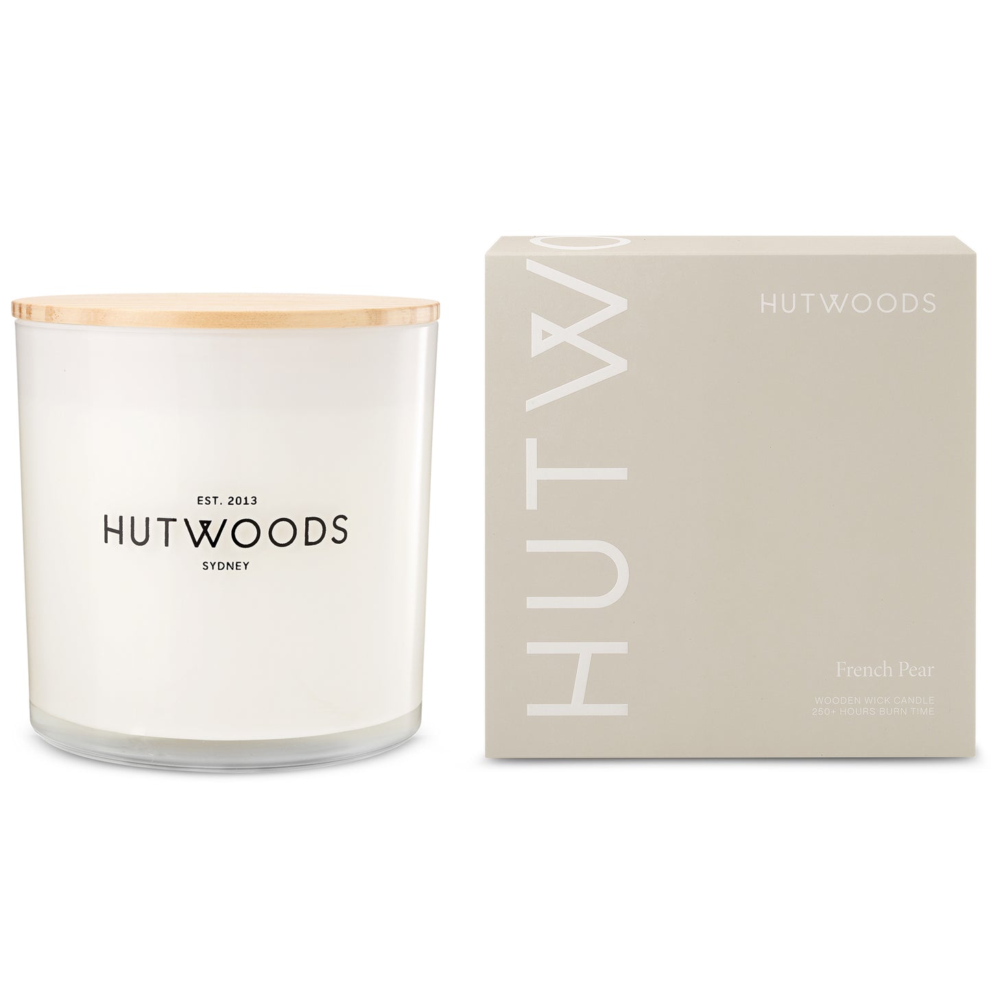 Hutwoods French Pear Candle Extra Large 250+ Hours Burn Time - The Perfume Company
