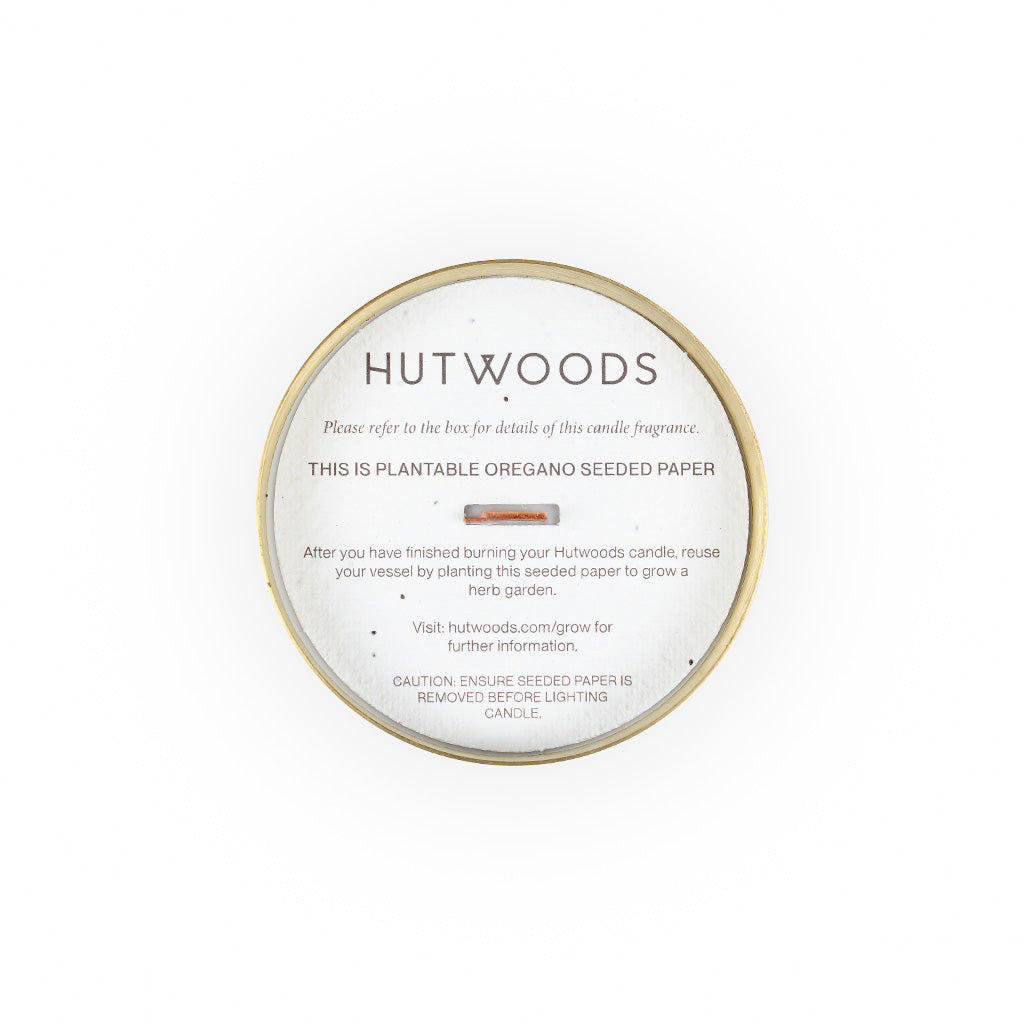 Hutwoods Grapefruit & Chamomile Brass Vessel Candle Extra Large 200+ Hours Burn Time lifestyle image 2