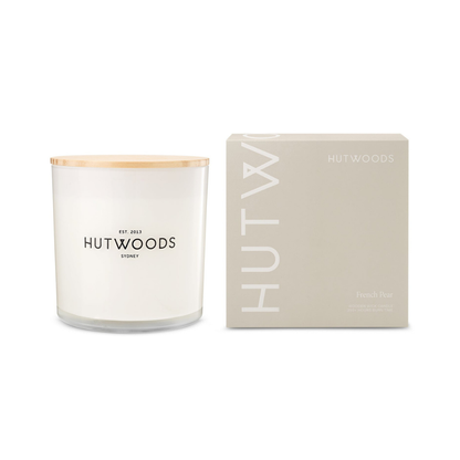 Hutwoods French Pear Candle Extra Large 250+ Hours Burn Time - The Perfume Company