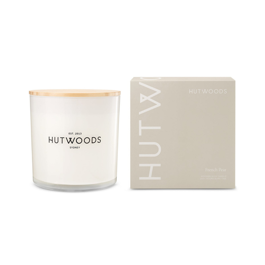 Hutwoods French Pear Candle Extra Large 250+ Hours Burn Time - The Perfume Company