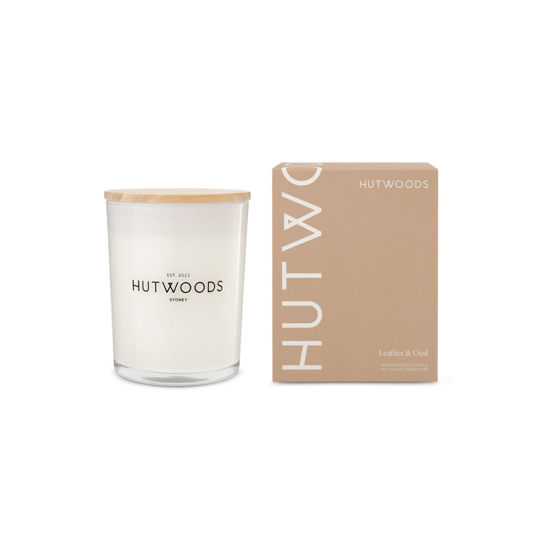 Hutwoods Wild Jasmine & Sandalwood Candle Large 100+ Hours Burn Time - The Perfume Company