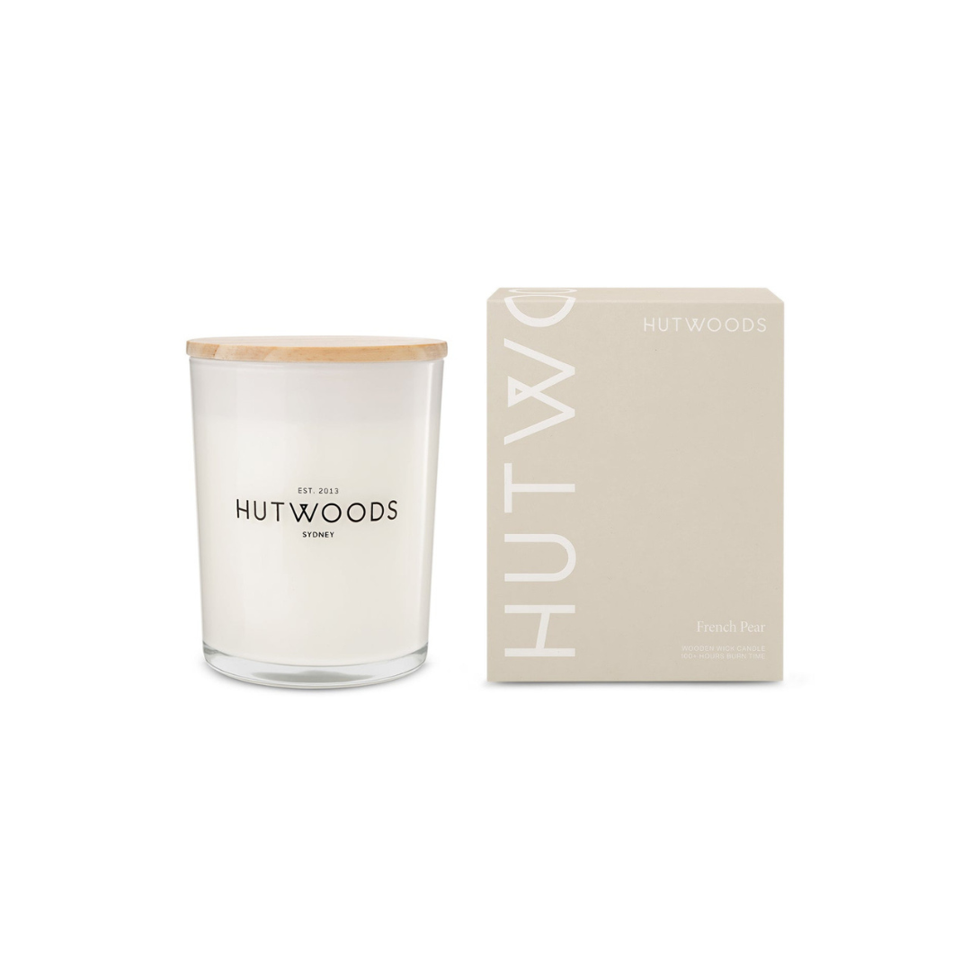 Hutwoods French Pear Candle Large 100+ Hours Burn Time - The Perfume Company