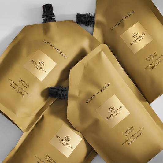 Glasshouse Fragrances Kyoto in Bloom Camellia & Lotus Diffuser Bundle