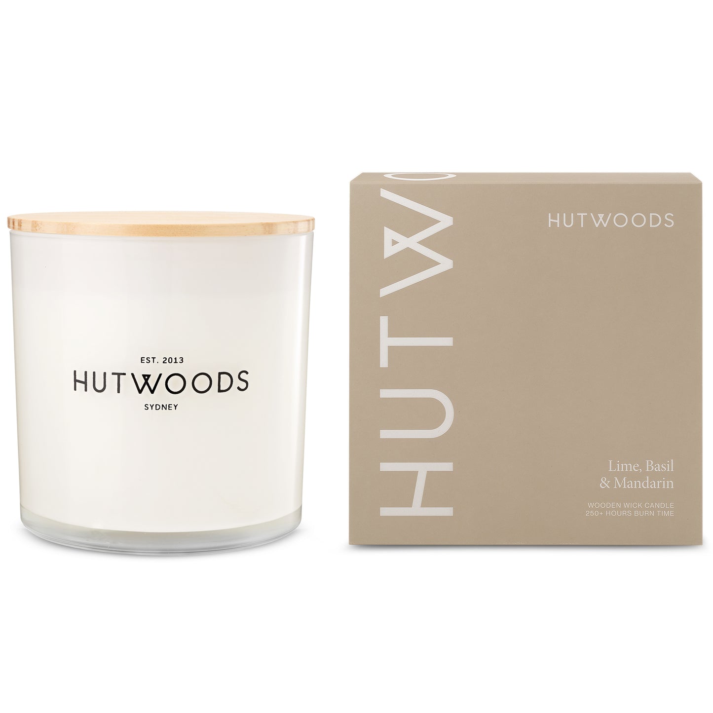 Hutwoods Lime, Basil & Mandarin Candle Extra Large 250+ Hours Burn Time - The Perfume Company