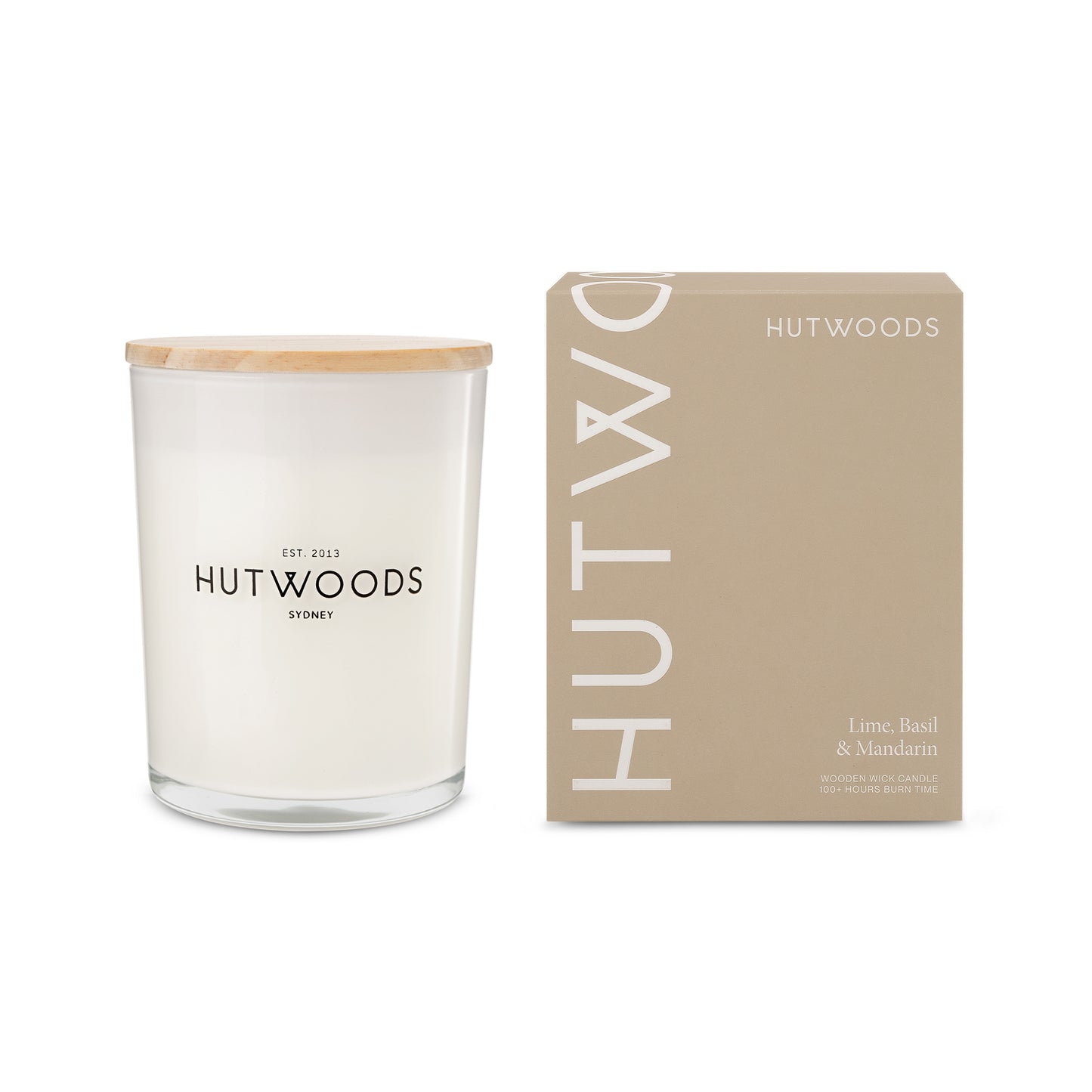 Hutwoods Lime, Basil & Mandarin Large Candle 500g & Reed Diffuser 200mL Bundle - The Perfume Company