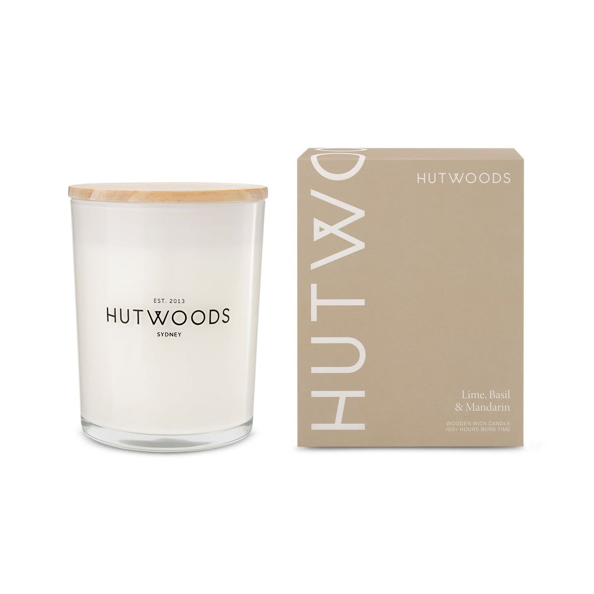 Hutwoods Lime, Basil & Mandarin Large Candle 500g & Reed Diffuser 200mL Bundle - The Gift Company
