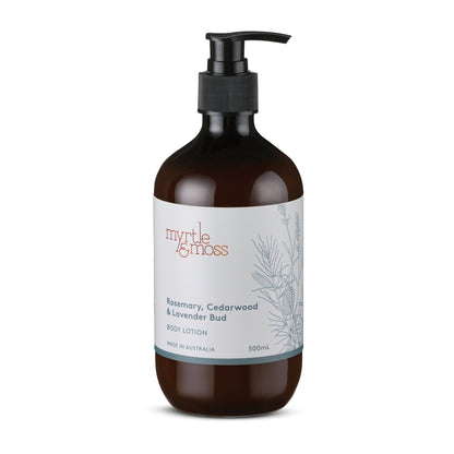 Myrtle & Moss Body Lotion Rosemary, Cedarwood & Lavender Bud 500mL