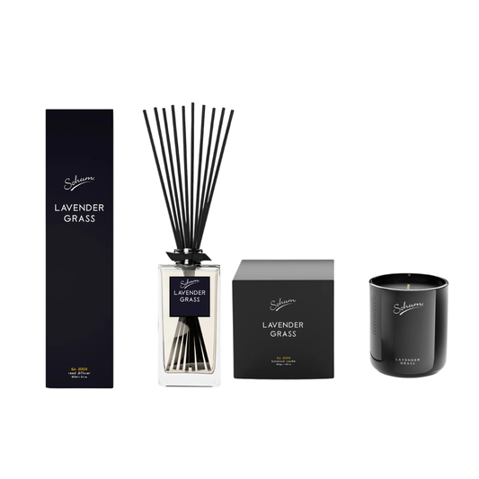 Sohum Lavender Grass Signature Candle 420g & Diffuser 160ml Bundle