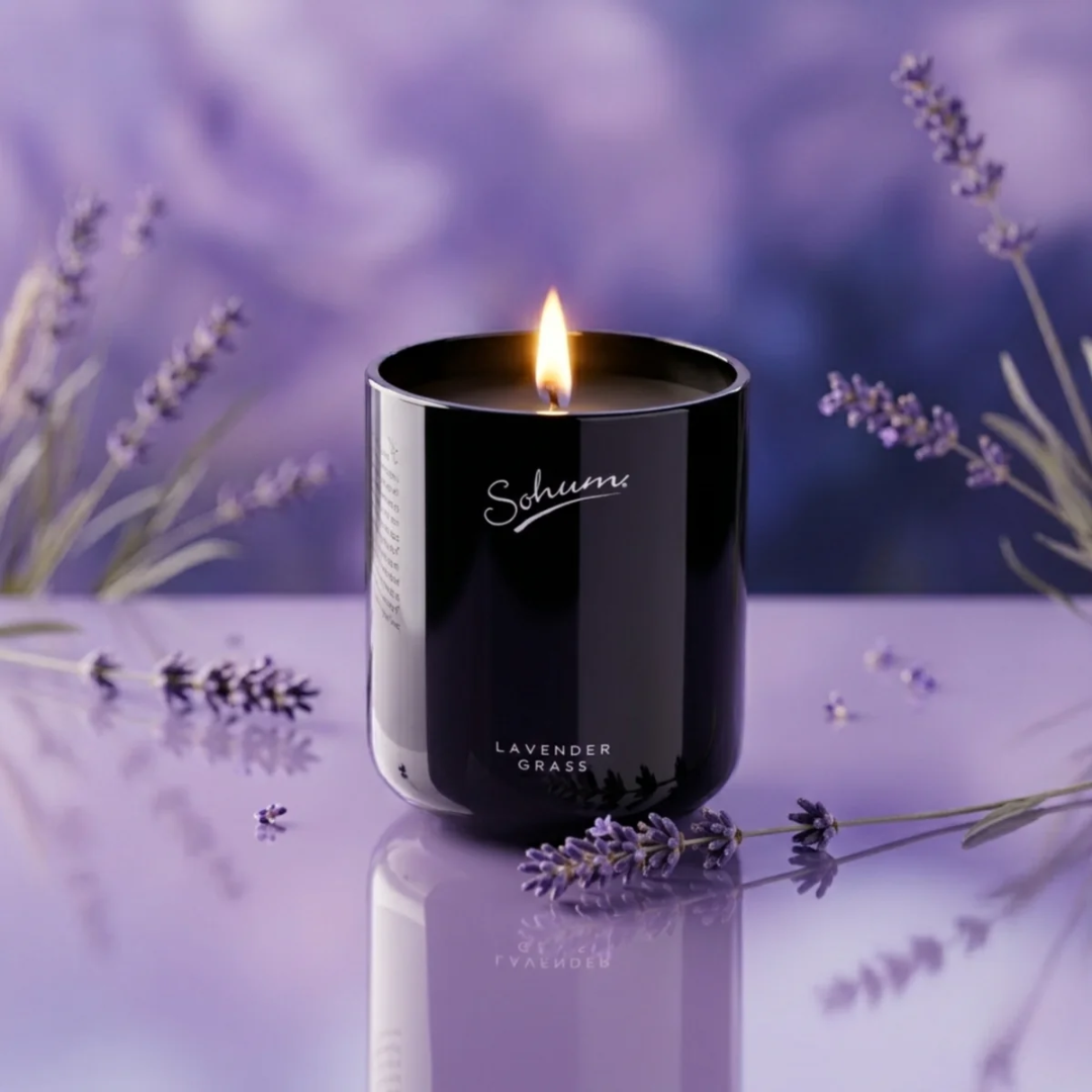Sohum Lavender Grass Signature Candle 420g & Diffuser 160ml Bundle