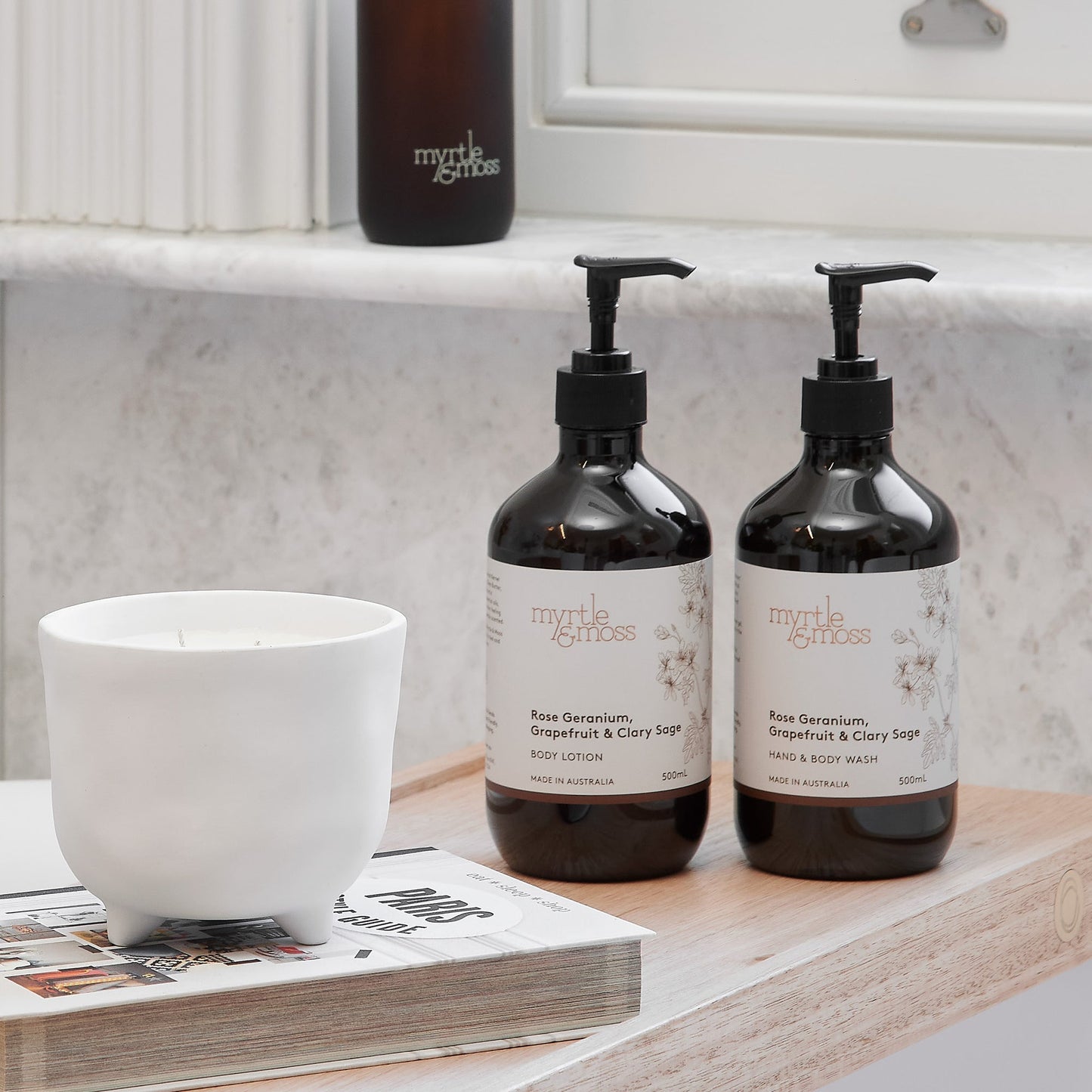 Myrtle & Moss Hand & Body Wash Refill Bergamot, Tangerine & Geranium Leaf 1L